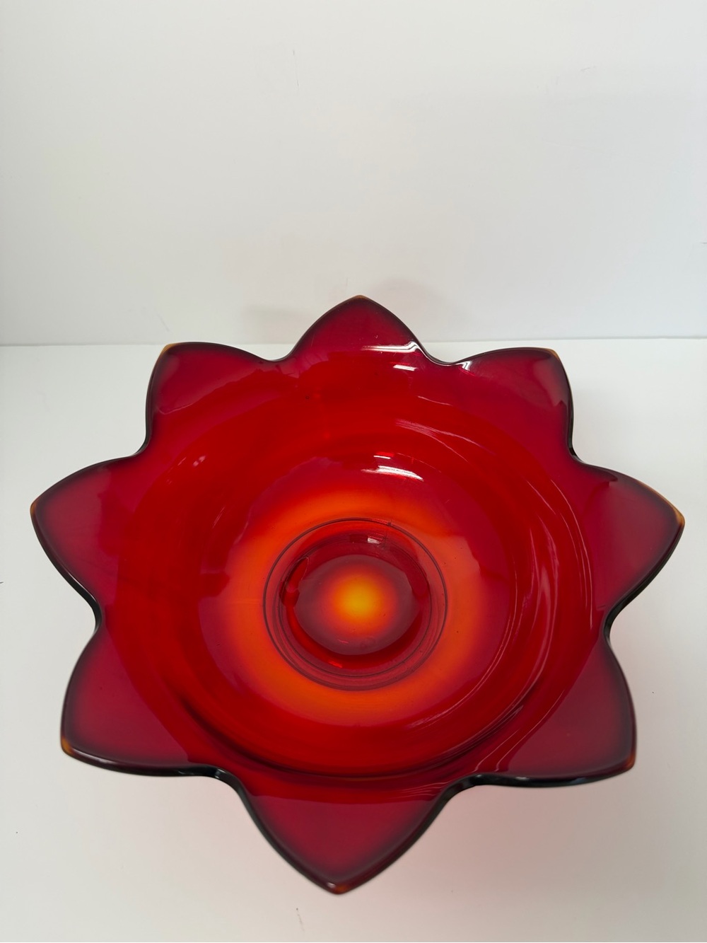1930s Fenton Ruby Red Glass Bowl